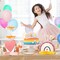 10 Pcs Rainbow Honeycomb Centerpiece Rainbow Teamed Easter Birthday Party Table Decoration Supplies Pastel Table Sign Boho Decor Heart Paper Centerpiece for Baby Shower Wedding Decor